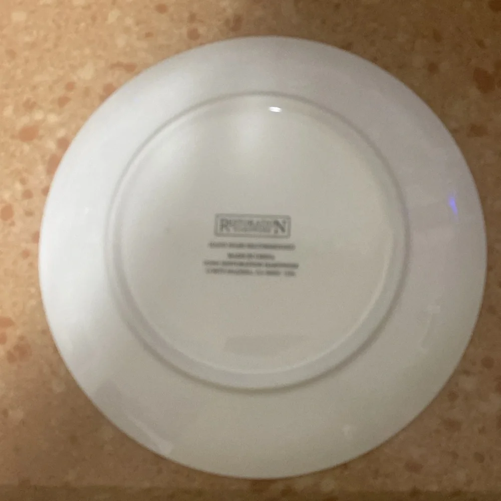 Restoration Hardware Silver Pear Holiday salad plates